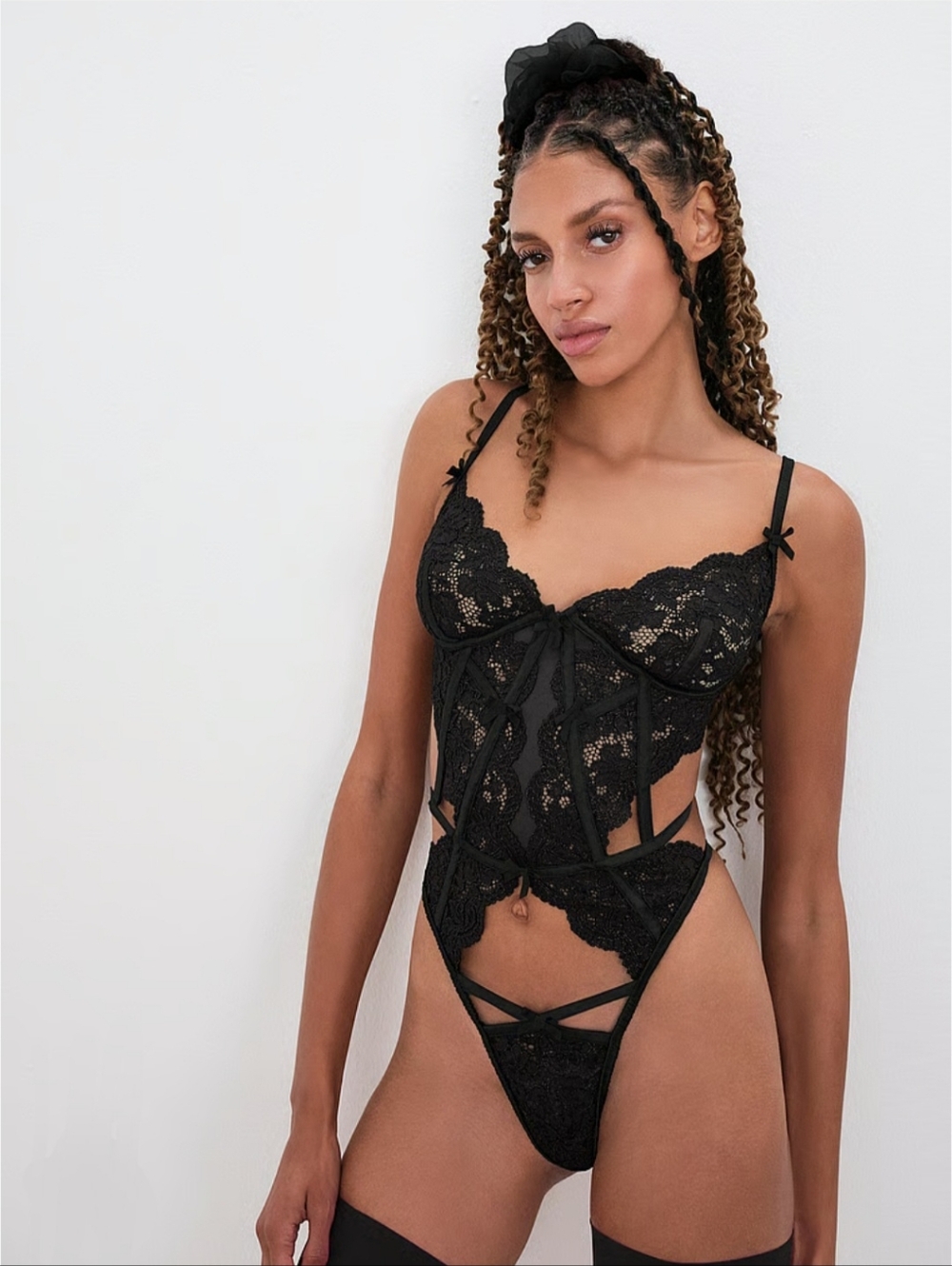 For Love and Lemons Creamsicle Lace Bodysuit Black Size - XL (Extra Large) *NWTs
